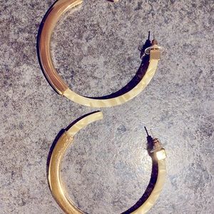 Pearl and gold hoops